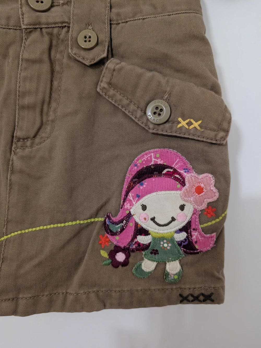 Y2K Children's Place 4T Girl Doll Cardigan Jeans Skort 3 Piece Outfit